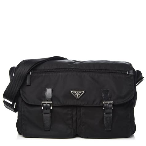 prada vela nylon messenger|PRADA Nylon Vela Messenger Black 1466911 .